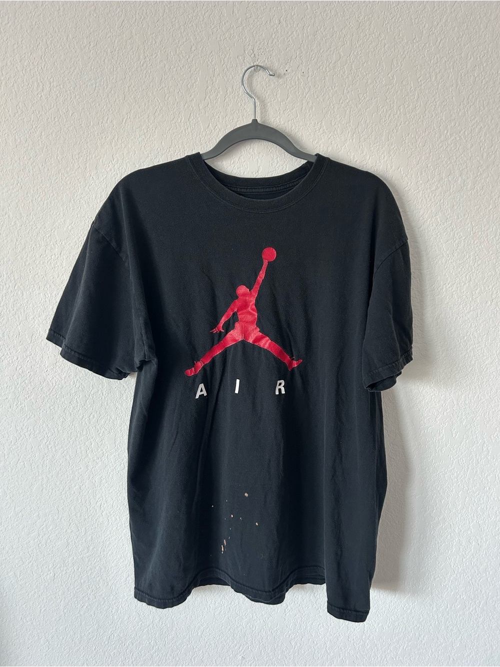 Nike Jordan Brand Jumpman Air Graphic Tee Black XL - Distressed